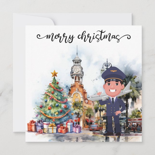 Tarjeta Festiva Tiempo de Navidades piloto en Florida (Anverso)