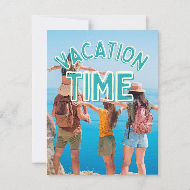 Tarjeta Festiva tiempo de vacaciones (Anverso)