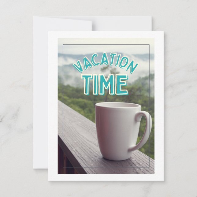 Tarjeta Festiva tiempo de vacaciones (Anverso)