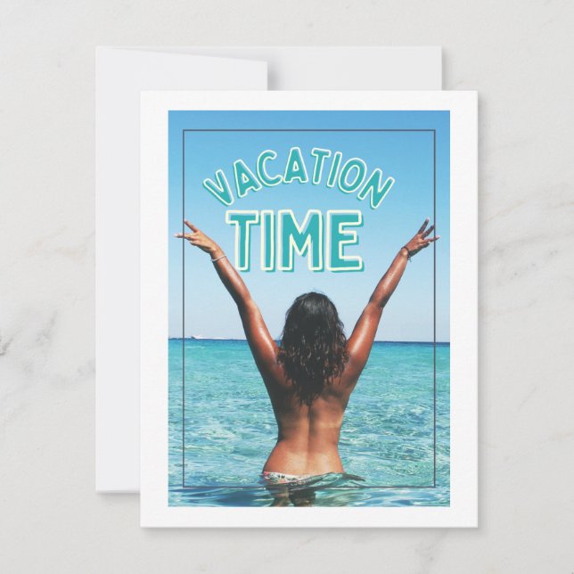 Tarjeta Festiva tiempo de vacaciones (Anverso)