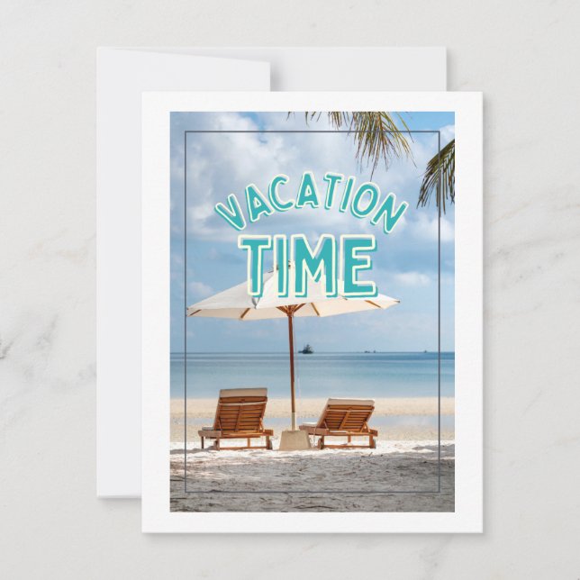 Tarjeta Festiva tiempo de vacaciones (Anverso)