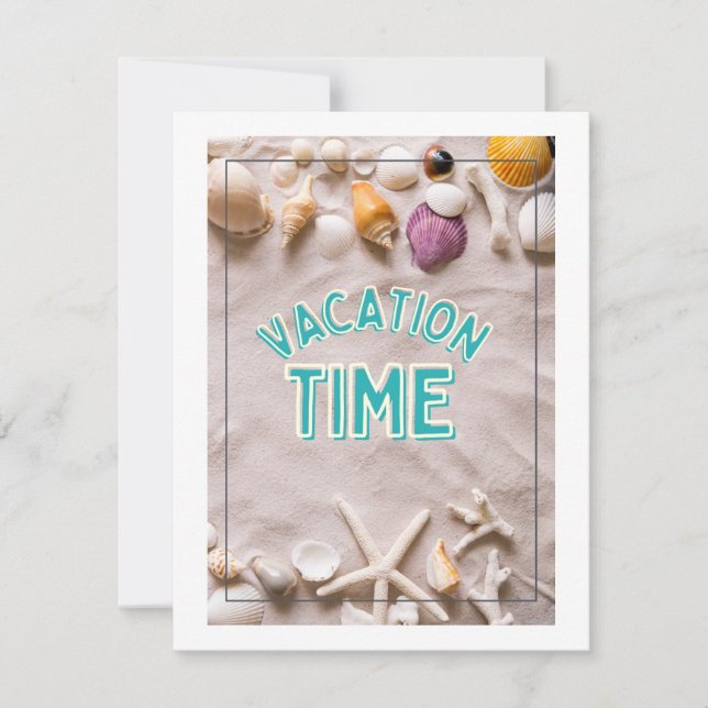 Tarjeta Festiva tiempo de vacaciones (Anverso)