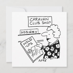 Tarjeta Festiva Tienda del Club de Caravanas Medias Sujetadores Ca
