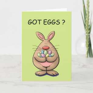 Tarjeta Festiva ¿tiene huevos? personalizado lindo y divertido del