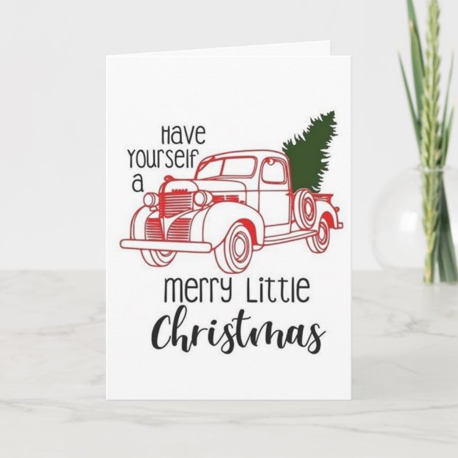 TARJETA FESTIVA TIENE UN *FELIZ PEQUEÑO NAVIDAD* (Anverso)