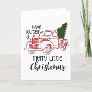 TARJETA FESTIVA TIENE UN *FELIZ PEQUEÑO NAVIDAD*