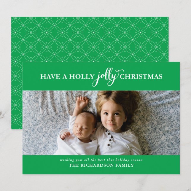 TARJETA FESTIVA TIENE UNA FOTO PLANA DE NAVIDADES SALLY JOLLY (Anverso / Reverso)