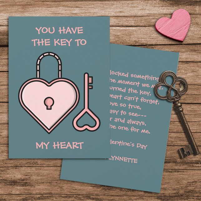 Tarjeta Festiva Tienes la llave de mi corazón Valentine (Subido por el creador)