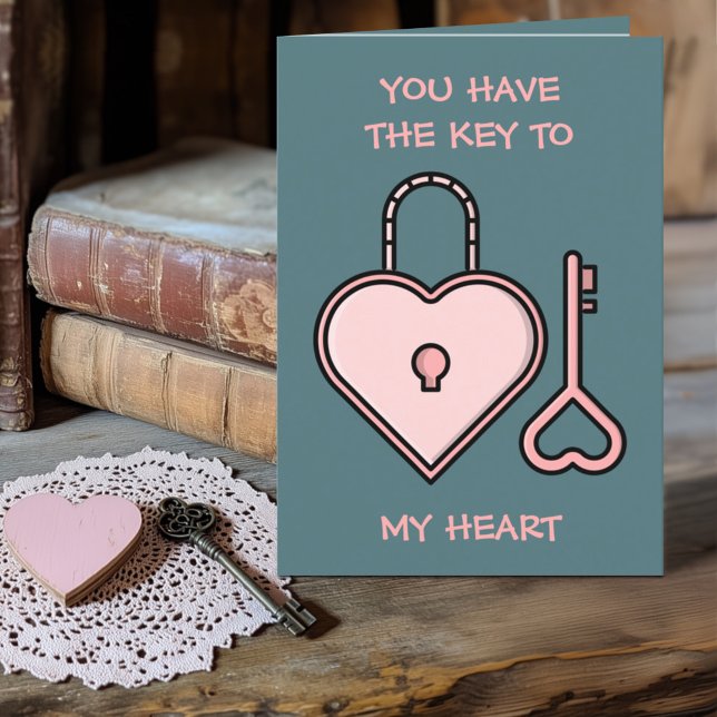 Tarjeta Festiva Tienes la llave de mi corazón Valentine (Subido por el creador)