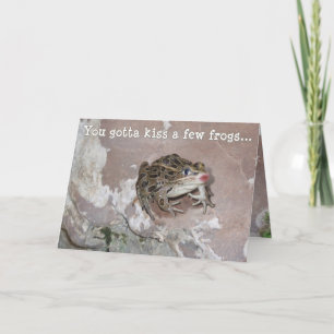 Tarjeta Festiva Tienes que besar a unas ranas