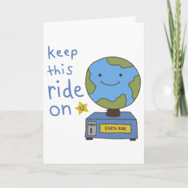Tarjeta Festiva Tierra Adorable Mantén esta atracción en marcha pa