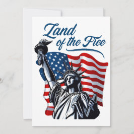 Tarjeta Festiva Tierra de los libres - Patriótico