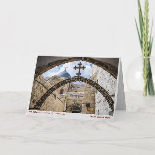 Tarjeta Festiva Tierra Santa Foto: Via Dolorosa, Ciudad Vieja de J