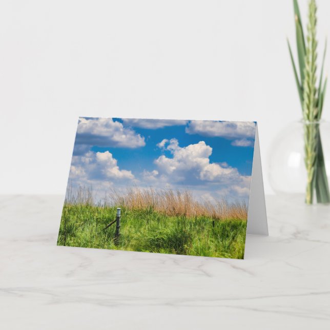 Tarjeta Festiva Tierras de labrantío enormes, Suráfrica (Anverso)