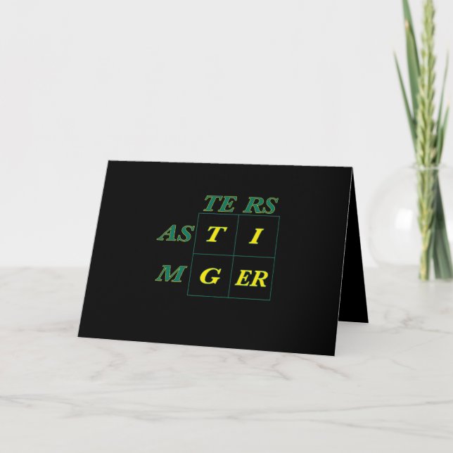 Tarjeta Festiva Tiger Goat Woods Masters (Anverso)