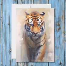 Tigre acuarela de Safari