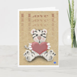 Tarjeta Festiva Tigre blanco