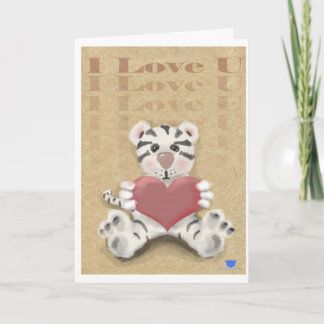 Tarjeta Festiva Tigre blanco