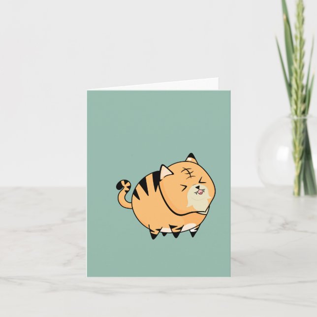 Tarjeta Festiva Tigre Cute Personalizable (Anverso)