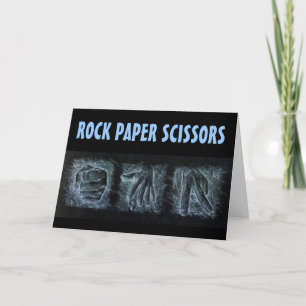 Tarjeta Festiva Tijeras de papel de rock