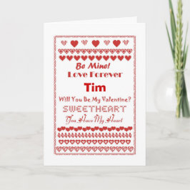 Tarjeta Festiva Tim Happy Valentine Day Hearts Hearts
