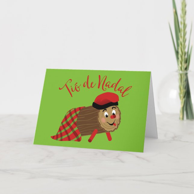 Tarjeta Festiva Tio De Nadal (Anverso)
