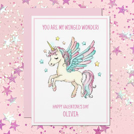 Tarjeta Festiva Típicos Chicas mágicos de Unicornio coloridos Vale