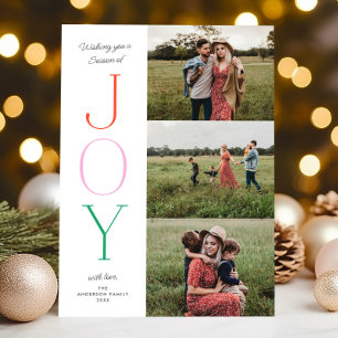 Tarjeta Festiva Tipo festivo JOY Personalizable Colores TRES Foto