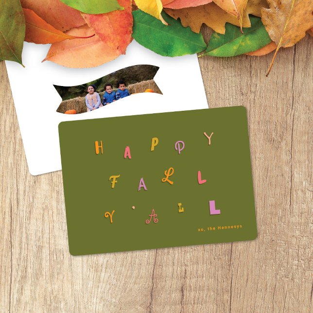 Tarjeta Festiva Tipo festivo Olive Happy Fall (Subido por el creador)