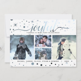 Tarjeta Festiva Tipografía a juego de colores JOYFUL Holidays Tidi