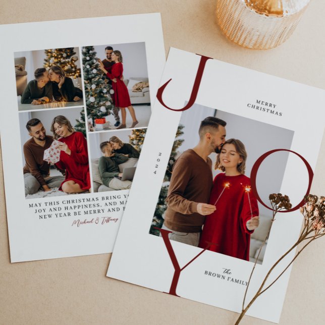 Tarjeta Festiva Tipografía alegre foto de Navidades modernos (Subido por el creador)