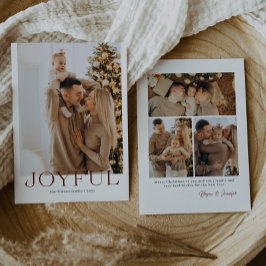 Tarjeta Festiva Tipografía alegre foto Minimalista simple