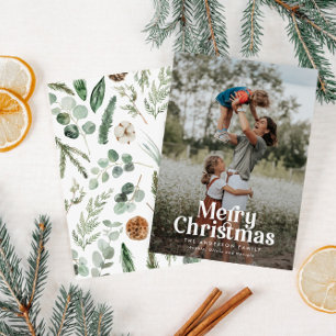 Tarjeta Festiva Tipografía atrevida moderna minimalista fotográfic