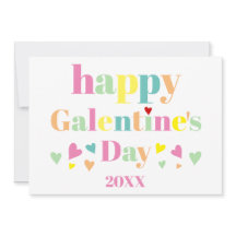 Tipografía colorida Feliz día de Galentines