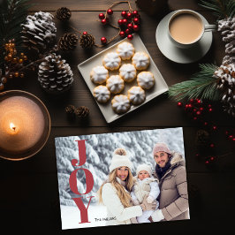 Tarjeta Festiva Tipografía de alegría moderna Mínima 1 Tartán de f