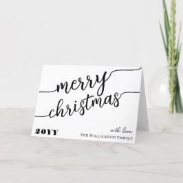 Tarjeta Festiva Tipografía de escritura minimalista Feliz Moda nav