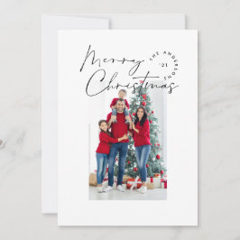 Tarjeta Festiva Tipografía de escritura moderna 1 Navidades de fot