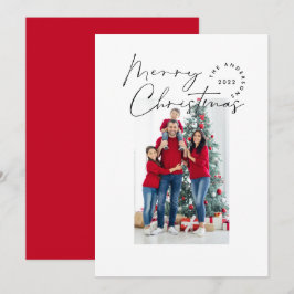 Tarjeta Festiva Tipografía de escritura moderna 1 Navidades de fot