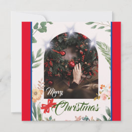 Tarjeta Festiva Tipografía de fotografía de arco de moda feliz nav