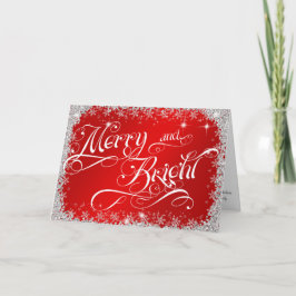 Tarjeta Festiva Tipografía de los Navidades rojos Merry y Personiz