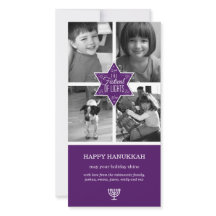 Tipografía decorativa Estrella púrpura Hanukkah