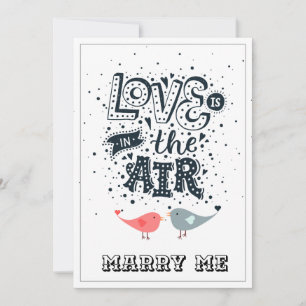 Tarjeta Festiva Tipografía día de San Valentín Valentine Marry Me