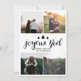 Tarjeta Festiva Tipografía el | de Joyeux Noel foto de cuatro días