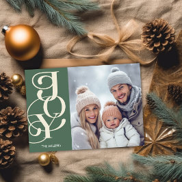 Tarjeta Festiva Tipografía elegante de alegría moderna foto minima