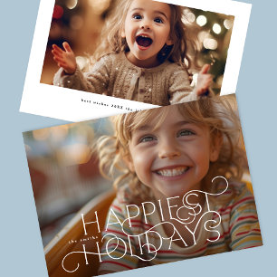 Tarjeta Festiva Tipografía elegante y moderna Foto elegante Tarjet