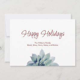 Tarjeta Festiva Tipografía festiva exitosa botánica de navidades