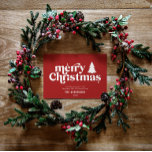 Tarjeta Festiva Tipografía gráfica de los Navidades más graciosos<br><div class="desc">La tipografía gráfica de los Navidades más graciosos no es la tarjeta de vacaciones fotográficas. Con texto dibujado a mano y árboles modernos.</div>