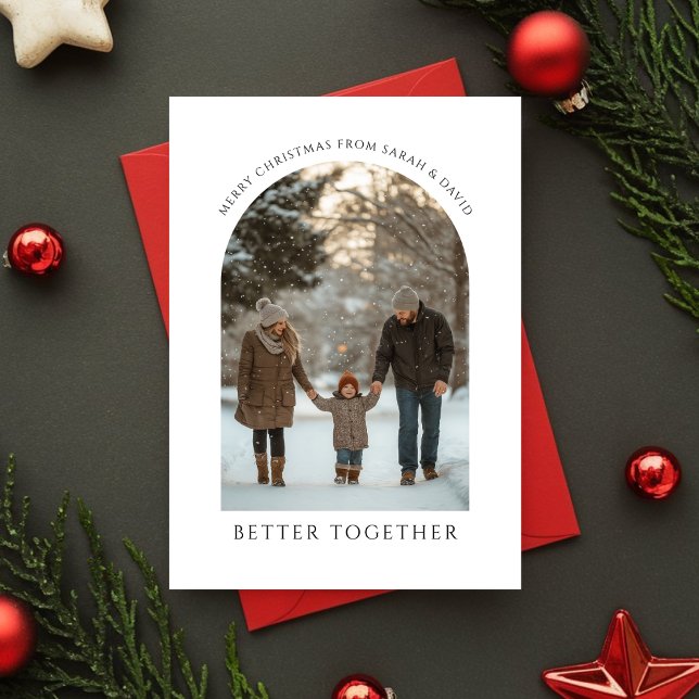 Tarjeta Festiva Tipografía mejor juntos Navidades casados (Subido por el creador)