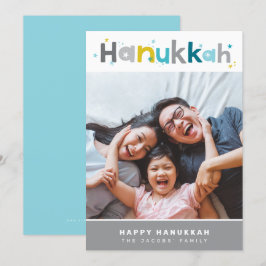 Tarjeta Festiva TIPOGRAFÍA MODERNA divertido retrato fotográfico c