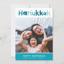 Tarjeta Festiva TIPOGRAFÍA MODERNA divertido retrato fotográfico d